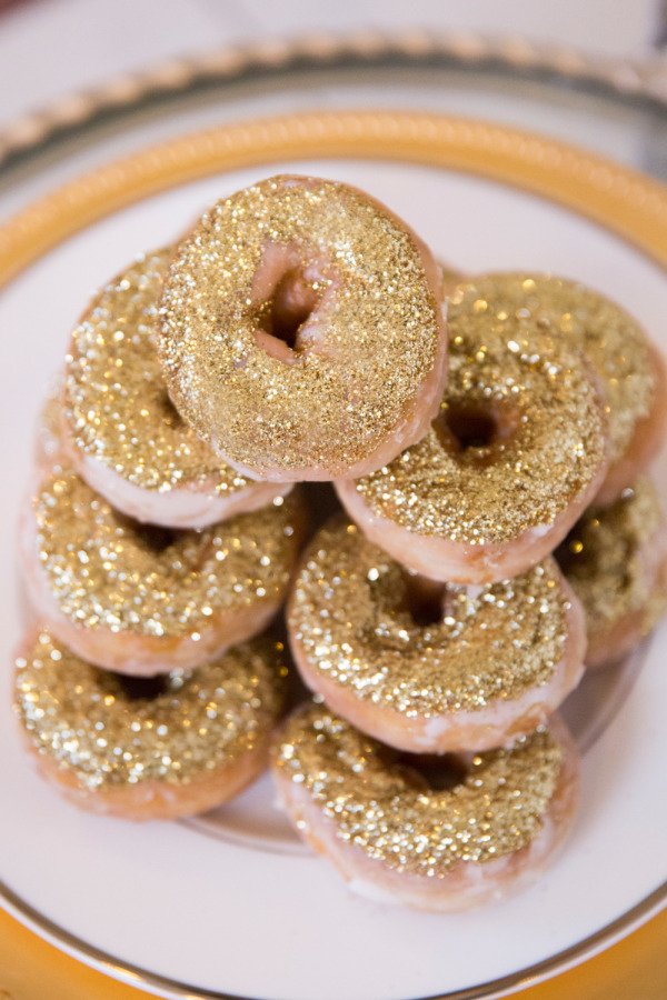 Gold Glitter Donuts
